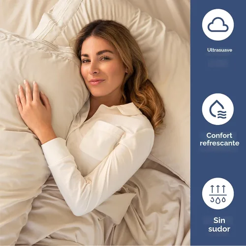 Miniatura 4 de Juego de sábanas de 4 piezas tamaño Queen, cómodas, transpirables y refrescantes, sábanas de lujo para mujeres y hombres, bolsillos profundos, 11