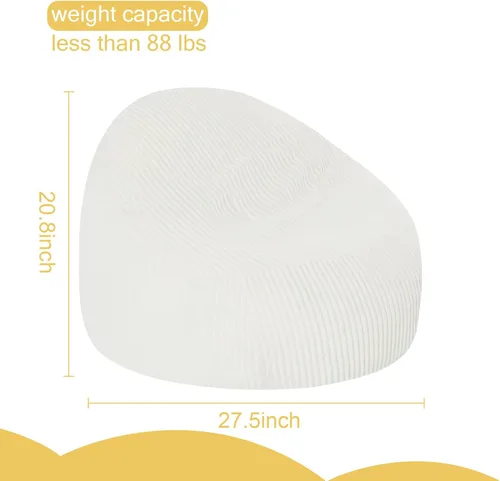 Miniatura 2 de COMAX Sillas de Puf para Niños, Sofá de Puf para Niños Pequeños con Relleno de Puf para Niños y Niñas, Silla de Piso Perezosa para Sala