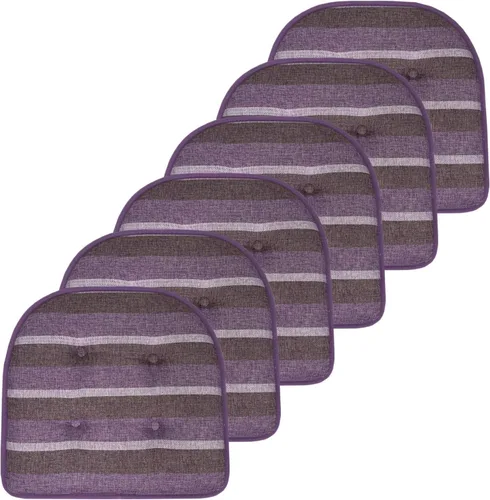 Miniatura 77 de Sweet Home Collection - Cojín de espuma viscoelástica para silla con capitoné, antideslizante, parte trasera de goma, en forma de U, 17 x 16 Piel