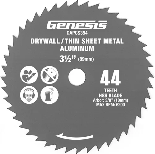 Miniatura 11 de Genesis GPCS535CK Kit de sierra circular compacta de inmersión con empuñadura de control de 5.8 amperios y 3 1/2 pulgadas con láser, base