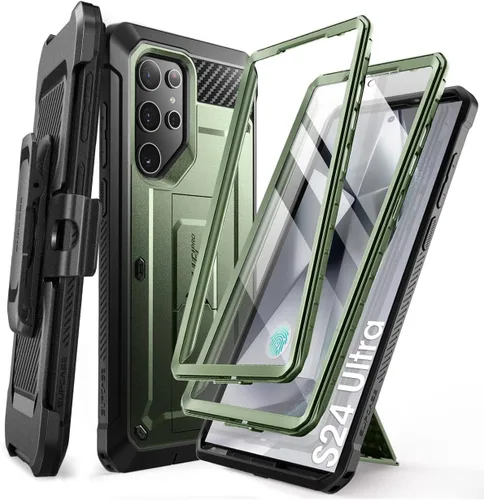 Miniatura 12 de SUPCASE Funda para Samsung Galaxy S24 Ultra con soporte, [Unicorn Beetle Pro] [2 marcos frontales]
