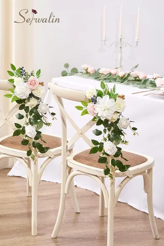 Miniatura 7 de Serwalin 2 Piezas Flores Artificiales Blancas Rosas Falsas Flores de Espuma de Seda Juego de Caja para Manualidades DIY Ramos de Pastel de Boda Un