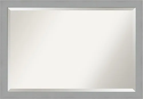 Miniatura 7 de Amanti Art Espejo de pared negro de 24 x 20 pulgadas, espejo de baño rectangular negro cepillado para decoración de pared de sala de estar, marco