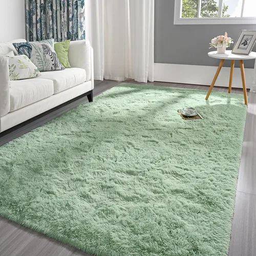 Miniatura 8 de Pettop Alfombra de Área Esponjosa Azul Marino para Dormitorio Sala de Estar, 4x6 Pies Alfombras Suaves de Felpa Mullidas y Peludas para Niñas Niños