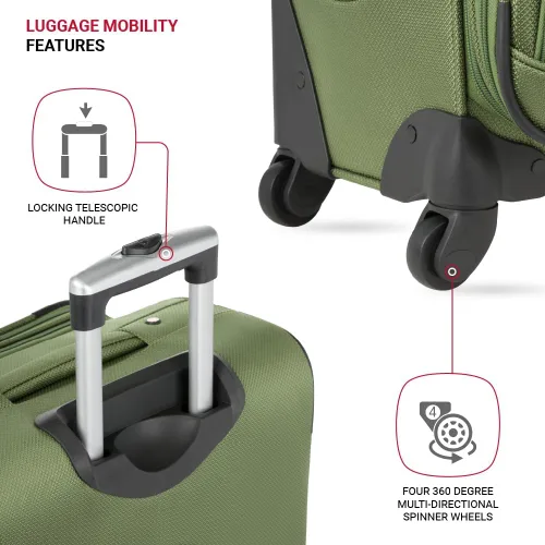 Miniatura 161 de SwissGear - Equipaje suave expandible Sion con ruedas, Negro