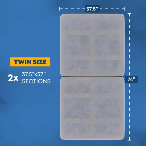 Miniatura 3 de Greaton, Tabla de madera dividida de 1.496 in de tamaño individual – 2 piezas debajo del colchón, cubierta de ventilación de tela – Sustituye