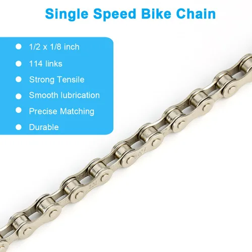 Miniatura 2 de Kit de herramientas de reparación de cadena de bicicleta con cadena de una sola velocidad, interruptor de cadena con gancho, alicates de eslabones