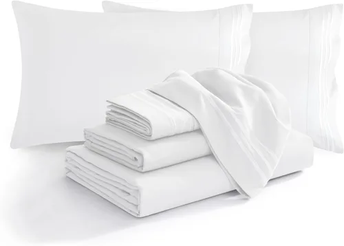 Miniatura 54 de Elegant Comfort - Juego de ropa de cama resistente a arrugas y decoloración más acogedor, sábana bajera elástica en todo el contorno, bolsillo