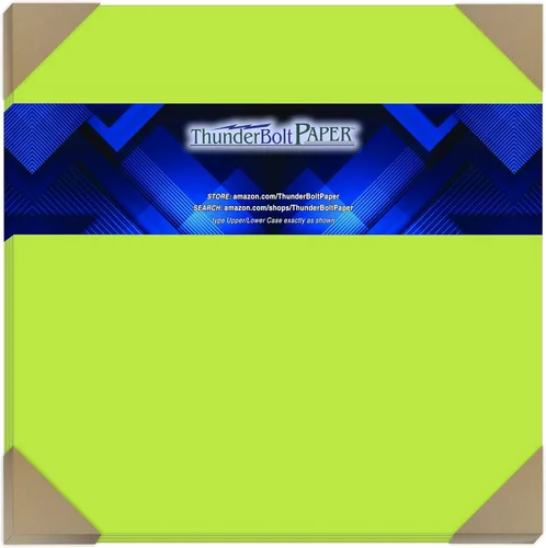 Miniatura 14 de 100 fundas de color verde lima brillante de 65 libras, papel de tarjeta, 8.5 x 14 pulgadas, tamaño legal y de menú, cartulina ligera de 65 libras