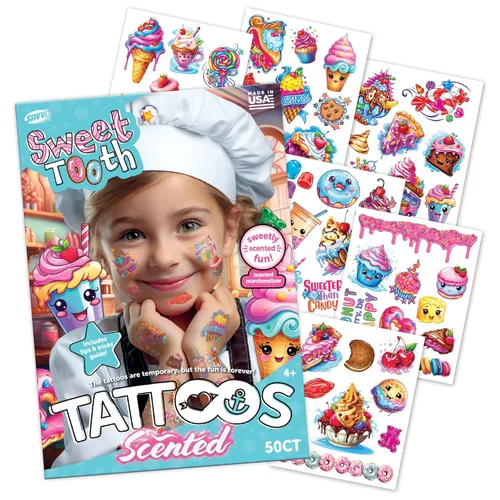 Miniatura 11 de Savvi - 50 tatuajes temporales Mighty Dino: brilla en la oscuridad, tinta segura para la piel, ideal para fiestas de cumpleaños, regalos para niños
