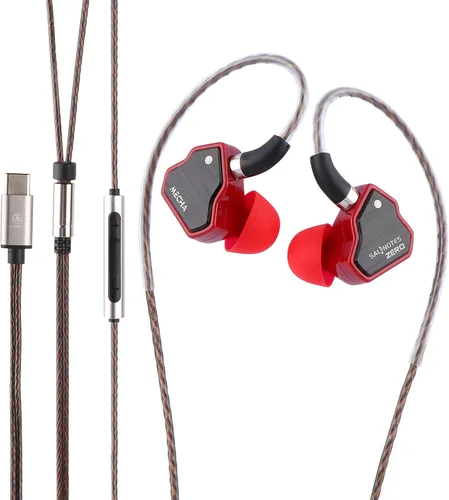 Miniatura 25 de Linsoul 7Hz Salnotes Zero HiFi 10mm controlador dinámico auricular que se ajusta al oído IEM con diafragma compuesto de metal, placa frontal