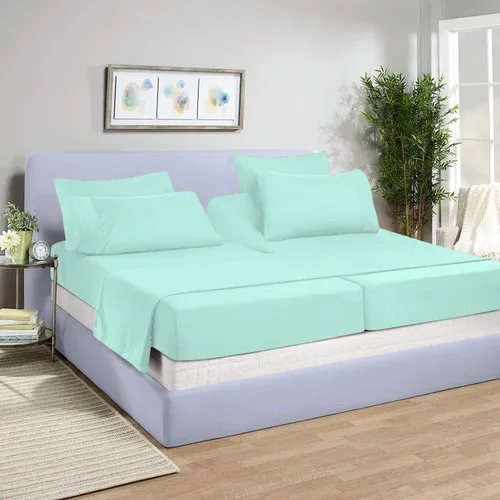 Online Bedding Linen Juego de sábanas divididas tamaño Queen para cama ajustable, sábanas de algodón egipcio de 800 hilos, juego de sábanas