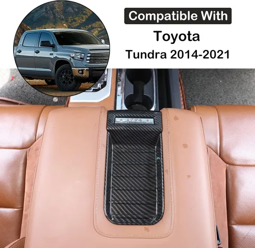 Miniatura 2 de Caja de reposabrazos para consola central de automóvil, cubierta de ranura para Toyot@a Tundra 2014-2021, bandeja organizadora de consola