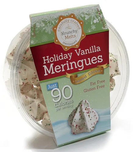 Miniatura 27 de Krunchy Melts Galletas originales de merengue Sabor vainilla de Halloween Solo 90 calorías por porción Sin grasa, sin gluten, sin lácteos