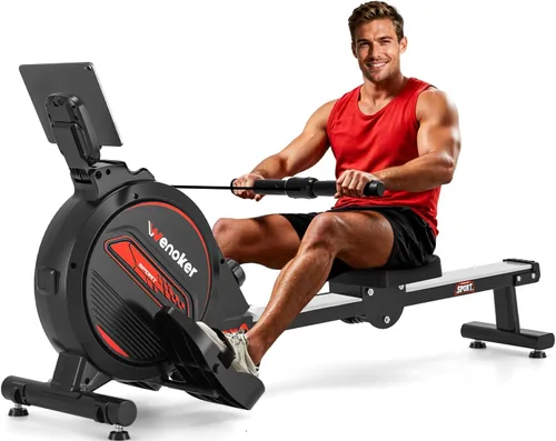 Miniatura 9 de Wenoker Rowing Machine for Home, Magnetic Rower Machine, 350 LB Weight Capacity, 16-Level Silent Resistance Row Machine for Gym Exercise Full-Body