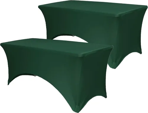 Miniatura 10 de YOUR CHAIR COVERS - Paquete de 2 manteles de mesa elásticos de elastano para mesas rectangulares de 6 pies, 72 pulgadas de largo x 30 pulgadas