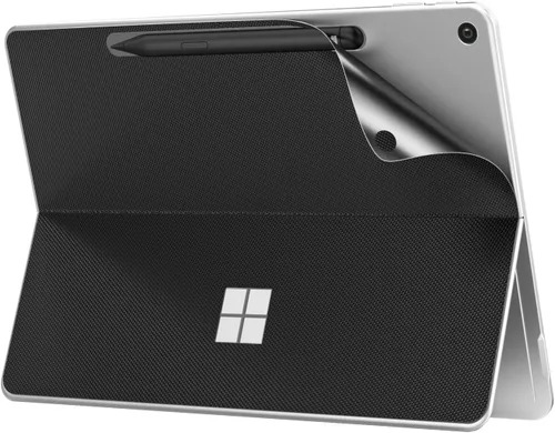 MoKo Calcomanía para tableta Microsoft Surface de 12 pulgadas 2025, piel sintética, cubierta protectora para Surface Pro de 12 pulgadas, color negro