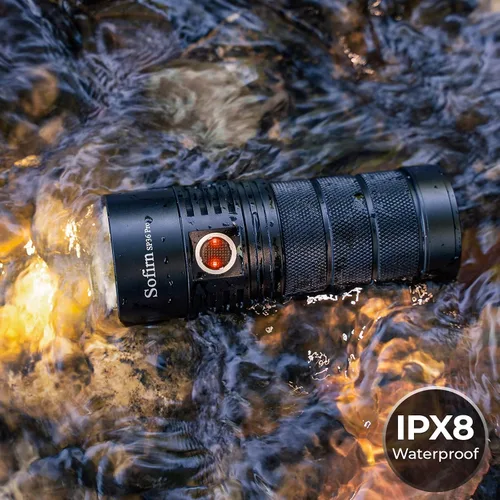 Miniatura 3 de Sofirn SP36 Pro linterna recargable LED de 8000 lúmenes máximos, linterna potente con 4X SST40 6500K LED Anduril UI2, IPX8 resistente al agua