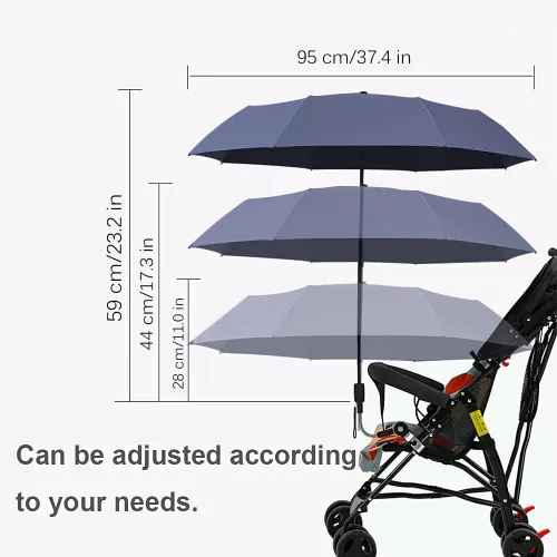 Sombrilla universal para bebé, cochecito de bebé, protección solar para cochecitos, paraguas impermeable para carritos, bicicleta, silla de ruedas,