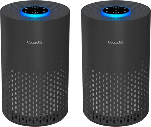 Miniatura 10 de Purificadores de aire para dormitorio y hogar, limpiador de aire Cobectal con filtro H14 True HEPA 3 en 1 para habitación de hasta 1050 pies Negro-1