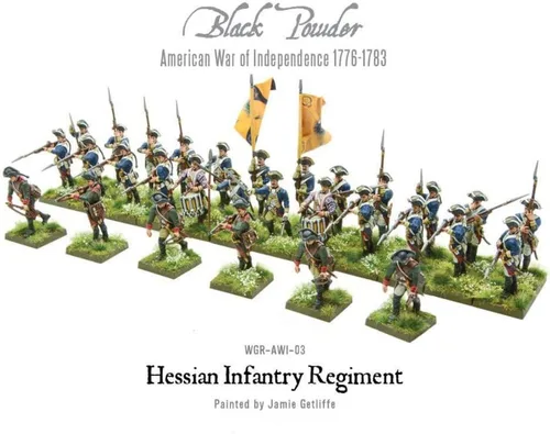 Miniatura 2 de Black Powder Revolutionary War Hessian Regiment 1:56 Kit de modelo de plástico WGR-AWI-03