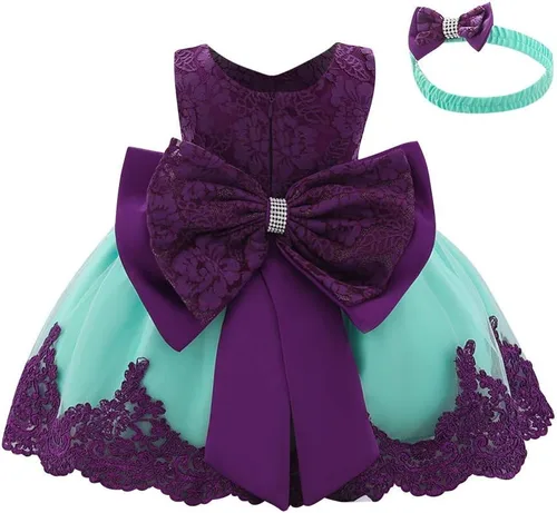 Baby Girl Lace Tutu Dress Infant Toddler Wedding Flower Girl Dress First Birthday Formal Pageant Christening Dresses