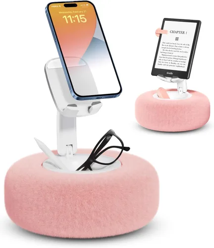 Miniatura 7 de Viozon Soporte para teléfono para cama, mini soporte para Kindle con forma de almohada, compatible con Kindle/teléfono de 3.5-7" con cuenco pequeño