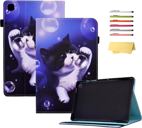 Miniatura 19 de Funda para Samsung Galaxy Tab A7 Lite de 8.7 pulgadas modelo 2021 (SM-T220/T225/T227), soporte de visión multiángulo, cartera delgada con bolsillos