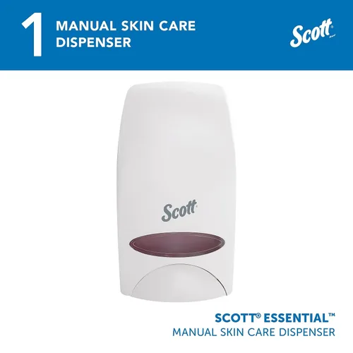 Miniatura 2 de Scott Essential Dispensador manual de cuidado de la piel de alta capacidad (92144), blanco, capacidad de 1.0 L, 4.85" x 8.36" x 5.43" (cantidad 1)