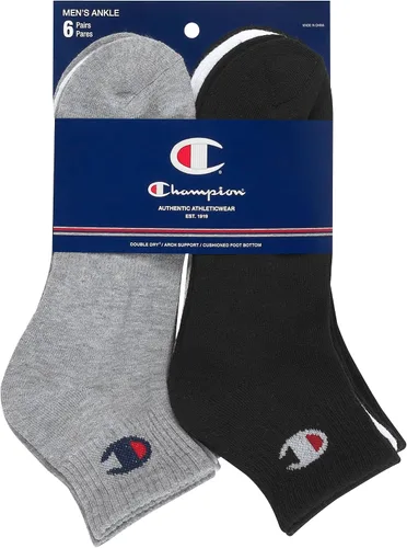 Miniatura 4 de Champion Calcetines para hombre, calcetines de tobillo, calcetines deportivos acolchados, paquete de 6 y 12 pares