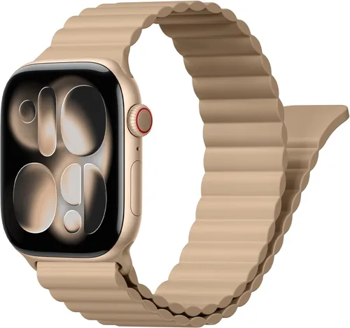 Miniatura 30 de BXUXOHS - Bandas deportivas magnéticas para Apple Watch de 40mm, 38mm, 41mm, 42mm, 44mm, 45mm, 46mm, iWatch para mujeres y hombres, correa