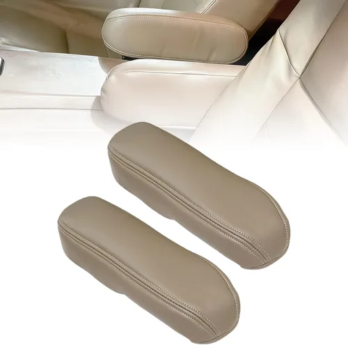 Miniatura 10 de NLQR 2 piezas fundas de repuesto para reposabrazos de asiento de cuero negro compatibles con Ford F150 F250 F350 F450 F550 Excursion 1999 2000 2001