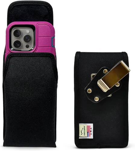 Miniatura 12 de Turtleback Clip para cinturón para iPhone 16 Pro, 16e, 15 Pro 14 Pro 13 Pro - Grande: se adapta con fundas de estilo voluminoso Defender, nailon