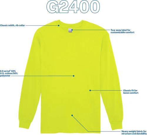 Miniatura 43 de Gildan - Camiseta de manga larga de algodón ultra estilo G2400 para adultos, paquete múltiple