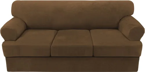 Miniatura 26 de H.VERSAILTEX Funda para sofá de 2 piezas, fundas para sillón con cojines en forma de T, funda para sofá de terciopelo grueso, protector de muebles
