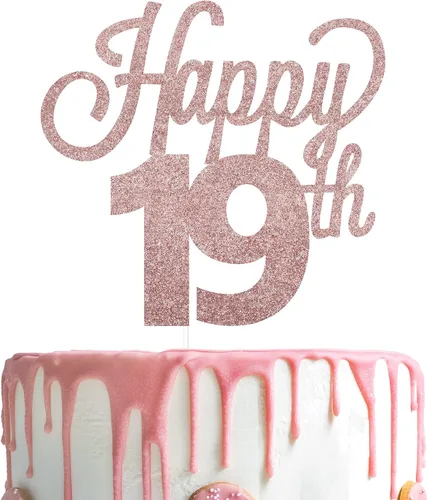 Miniatura 101 de LINGTEER - Decoración para pastel con texto "Happy Birthday 100", color negro