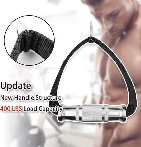 Miniatura 5 de J Bryant Fitness - Asas de gimnasio de metal para accesorios de máquina de cables, asas de agarrar de aleación de aluminio resistentes de alta
