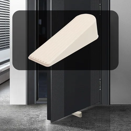 Miniatura 5 de Tope de puerta para puerta, cuña, antiarañazos, pequeño, color blanco, paquete de 4