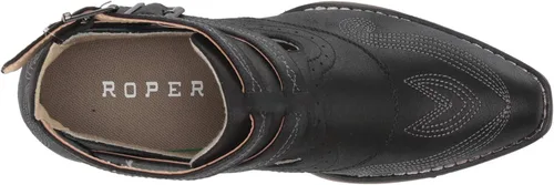 Miniatura 5 de ROPER Willa Bordado Snip Toe Casual Botas Tobillo Tacón Bajo 1-2" - Marrón