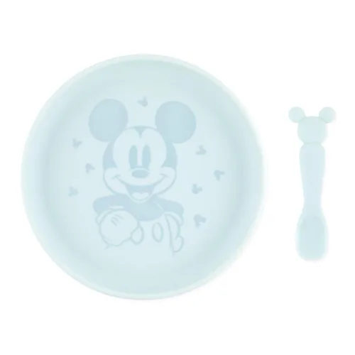 Miniatura 10 de Bumkins Disney - Juego de platos y cucharas para bebés y niños pequeños, plato de silicona para bebés y niños, destete LED, suministros