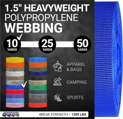 Miniatura 21 de Strapworks Heavyweight Polypropylene Webbing - Heavy Duty Poly Strapping for Outdoor DIY Gear Repair, 1.5 Inches