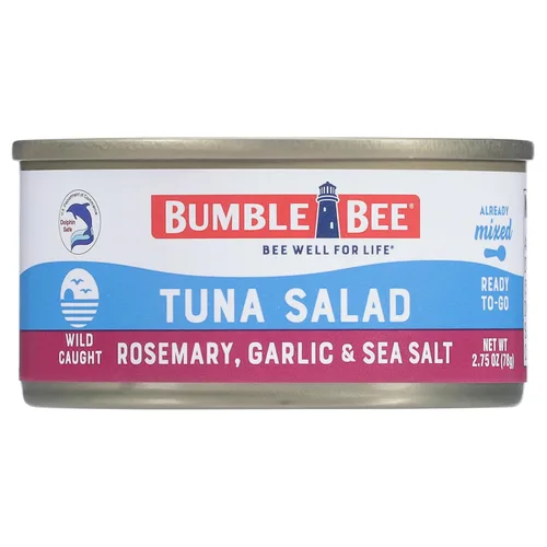 Miniatura 8 de Bumble Bee Snack On The Run Romero, Ajo y Sal Marina Ensalada de Atún con Kit de Galletas Saladas - Paquete de Bocadillo de Proteína Listo