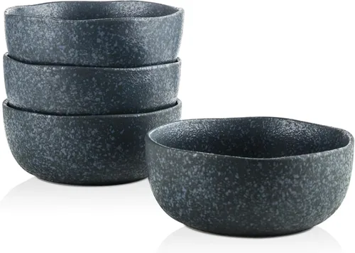 Miniatura 14 de Stone Lain Juego de platos de gres, 4 tazas, Tina - Azul y gris