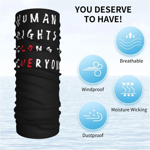 Miniatura 5 de Human Rights Belong to Everyone Head Wrap, Neck Gaiter, Headband, Fishing Mask, Magic Scarf Face Bandana Mask Neck Tube Balaclava for