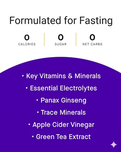 Miniatura 3 de FAST:RX Bebida de hidratación para ayunas, bebida electrolítica sin azúcar y cero calorías con vitaminas y minerales, Keto y ayuno intermitente