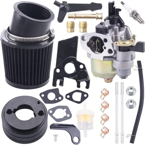 Kit de Adaptador de Filtro de Aire de Carburador Mejorado de Alto Rendimiento con Bujía de Admisión Compatible con Predator 212cc 6.5 Hp Honda Gx160