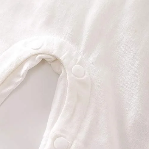 Miniatura 4 de Yierying - Mono de verano para bebés y niñas, 100 % algodón, diseño de mameluco