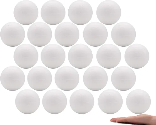 Miniatura 5 de Crafare Paquete de 4 bolas de espuma de 4 pulgadas para manualidades, bolas de espuma de poliestireno blanco lisas para manualidades, hogar