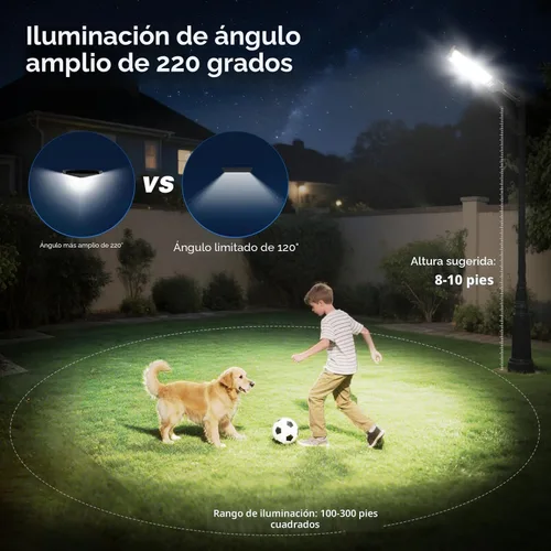 Miniatura 3 de 4-Pack Solar Street Lights Outdoor, 13000LM 6500K Waterproof LED Solar Flood Lights with Motion Sensor, Dusk to Dawn Solar-Powered Light for