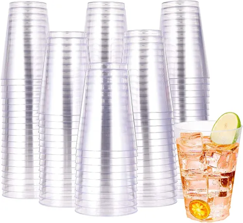 Miniatura 13 de JOLLY CHEF Vasos de plástico transparente de 12 onzas, paquete de 100 vasos de fiesta resistentes, vasos de plástico desechables para Halloween, día